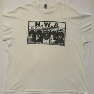 Vintage N.W.A The World’s Most Dangerous Group Graphic Tee White P2P 27-33